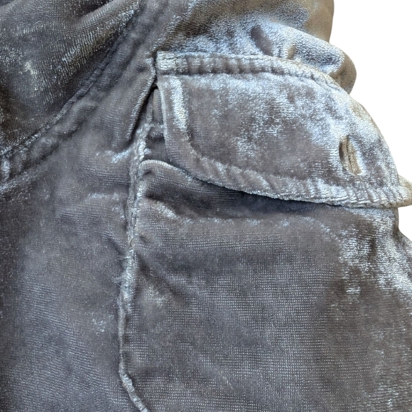 J. Crew Classic-fit Shirt Womens 10 Y2K Whimsigoth Grunge Drapey Velvet Pewter - Picture 14 of 14